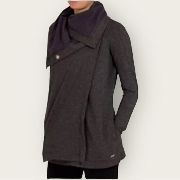 EUC | Lululemon Athletica | Savasana Wrap Cardigan Jacket | Size 6 | Gray - Picture 1 of 15